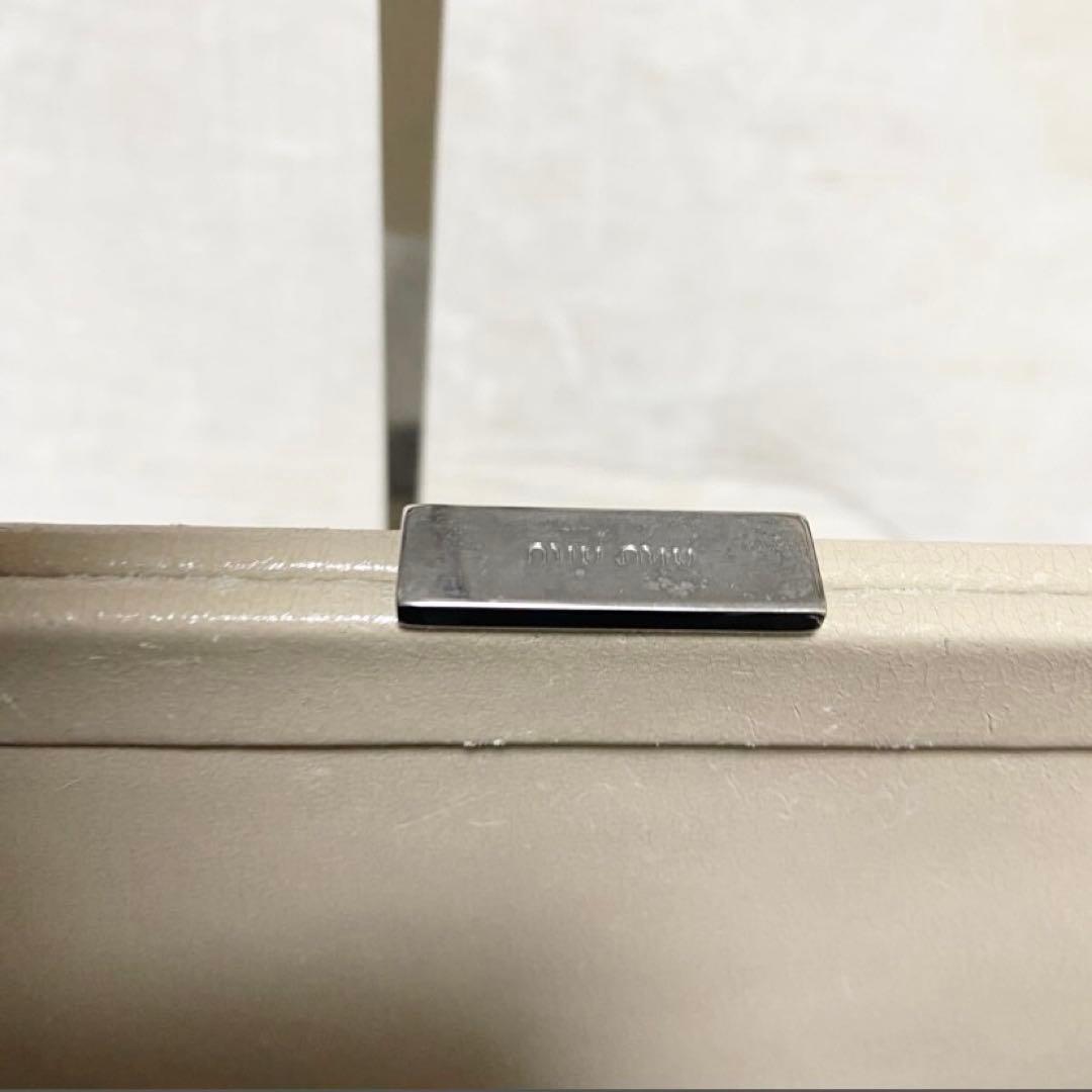 正規品　miumiu リボン　がま口　レザーバッグ　y2k archive