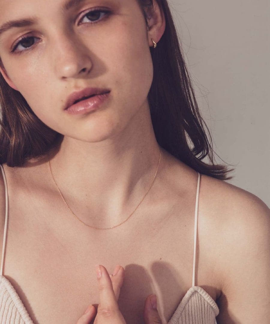 ete K18YG ミラーカットチェーン ネックレス 美品