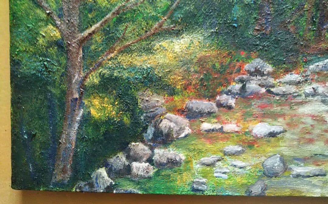 油絵 風景画 京都もみじ P10【11月】