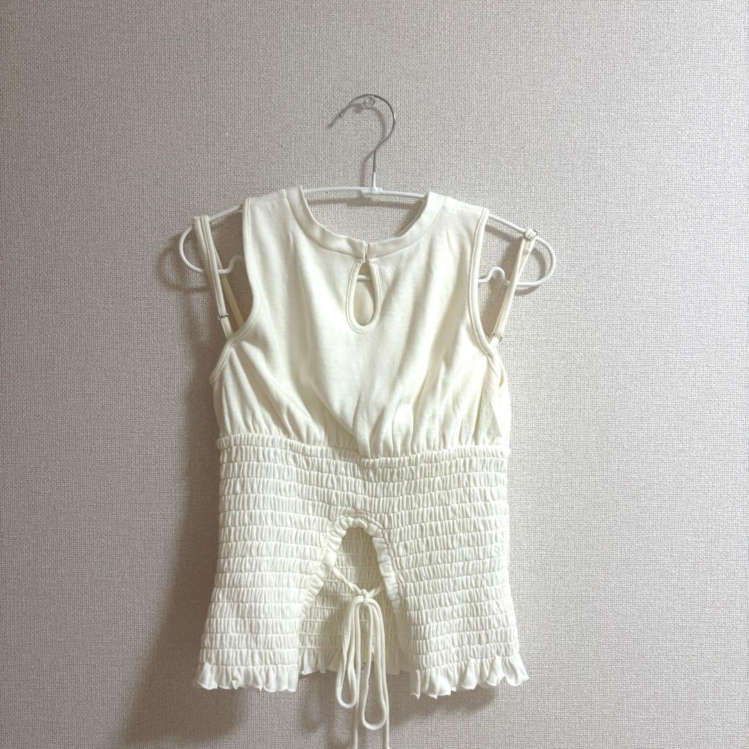 トップス Andmary Ami shirring logo tops