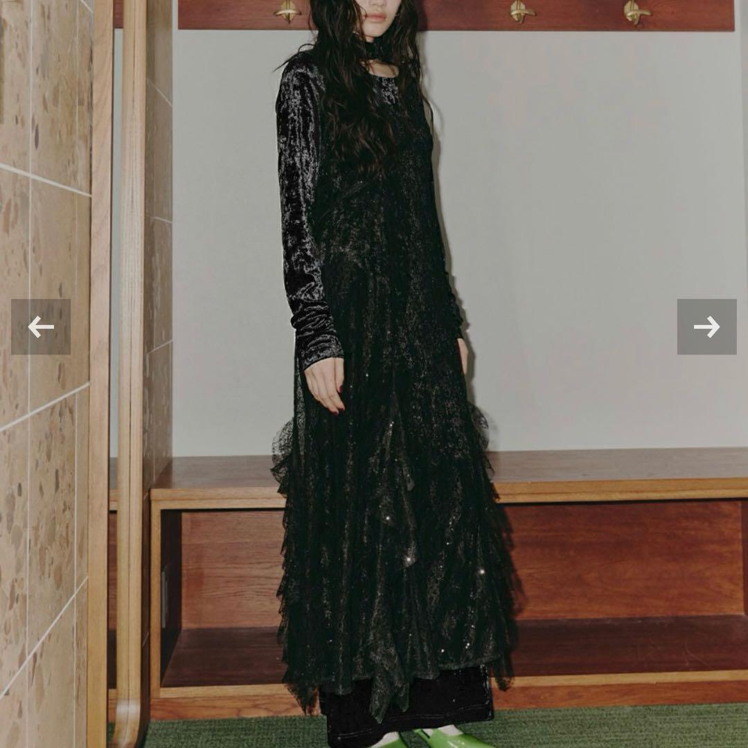 スーツ・フォーマル・ドレス ANDRESD sparkle lace velour dress