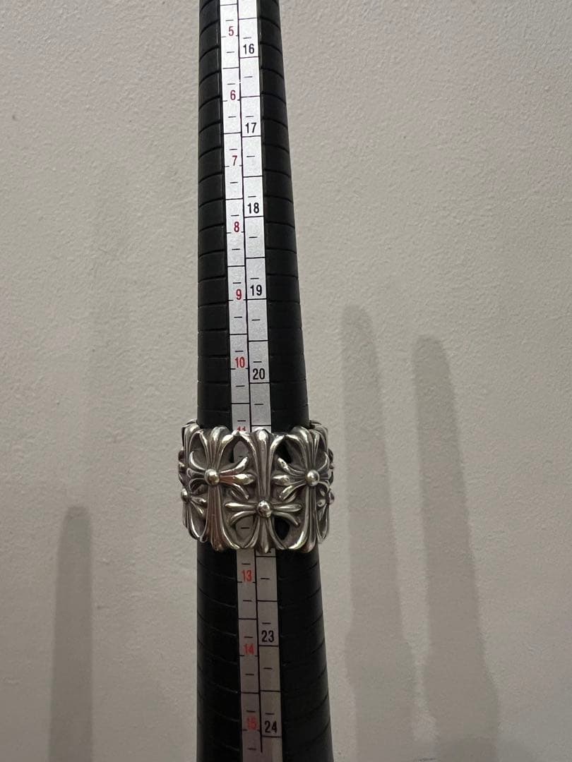 美品　クロムハーツ　セメタリークロスリング　21-21.5号