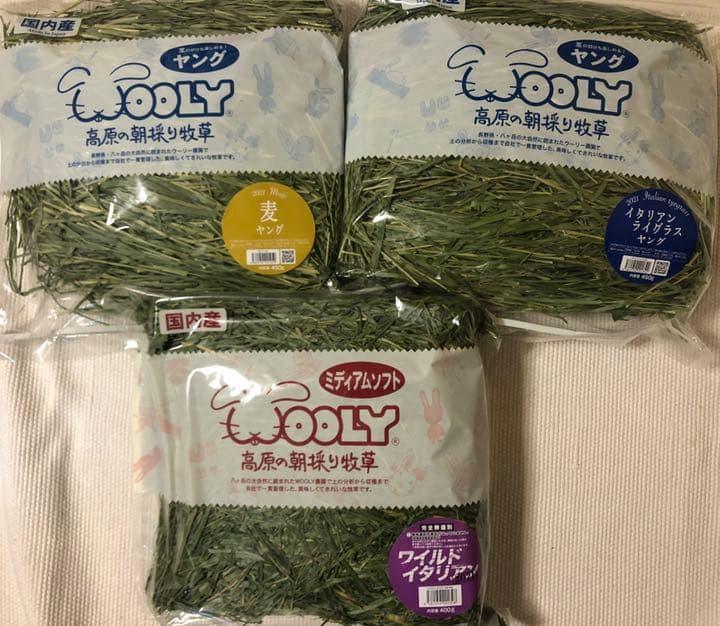 ウーリー 朝採り牧草 麦 イタリアンライグラス ワイルドイタリアン 3