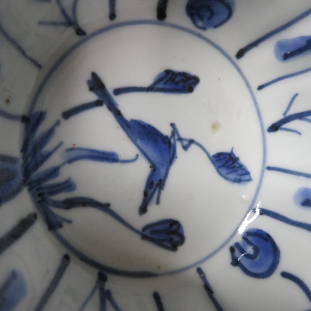 小鉢 古染付 明末清初期 染付 鳥の図 芙蓉手 中国骨董 希少 A - メルカリ