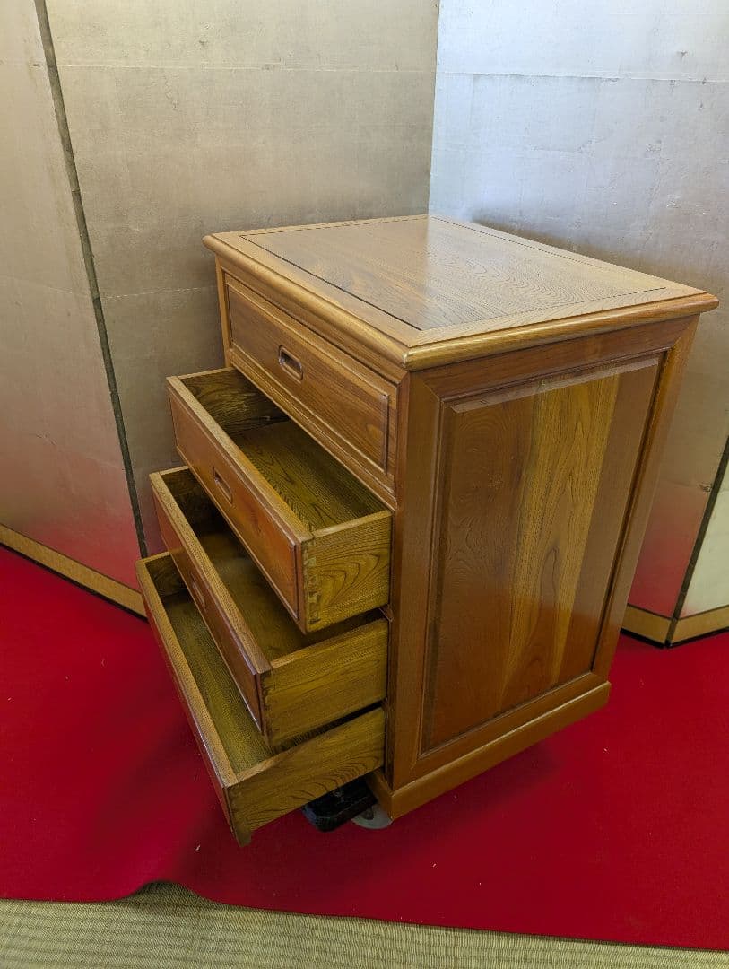 展示品 上坂木材 オーク材 ブルックス 4段 チェスト 整理箪笥