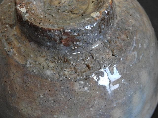 三輪敏之造 萩茶碗 共箱 MA493 美術品・アンティーク・コレクション