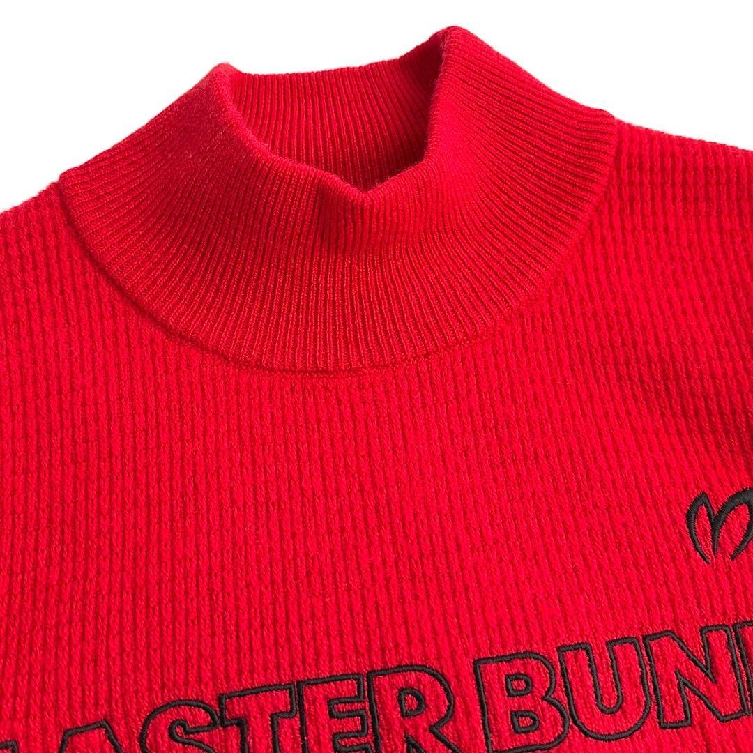 547 マスターバニー レディース ゴルフウェア ウールカシミヤニット 赤 1