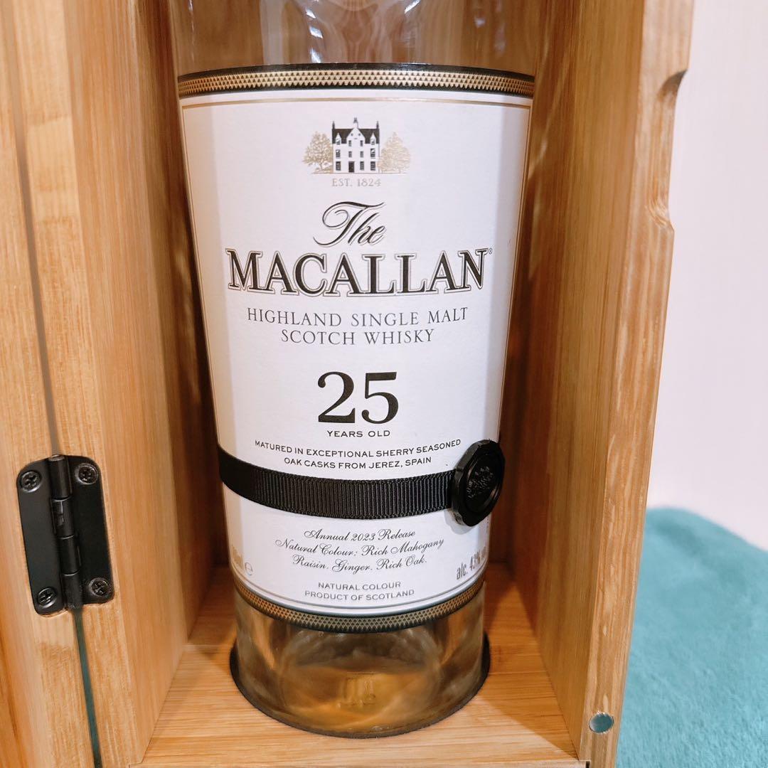 マッカラン25年 空瓶2本 木箱3箱セット