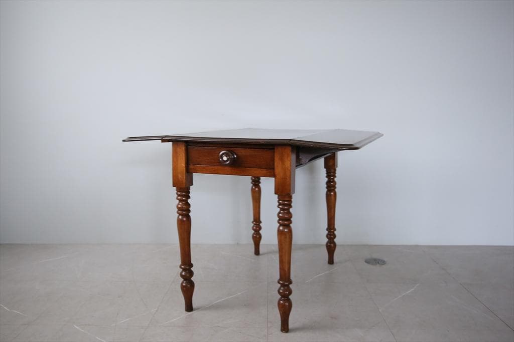 英国アンティーク木製ドロップリーフテーブル/バタフライ/ダイニング机91-229