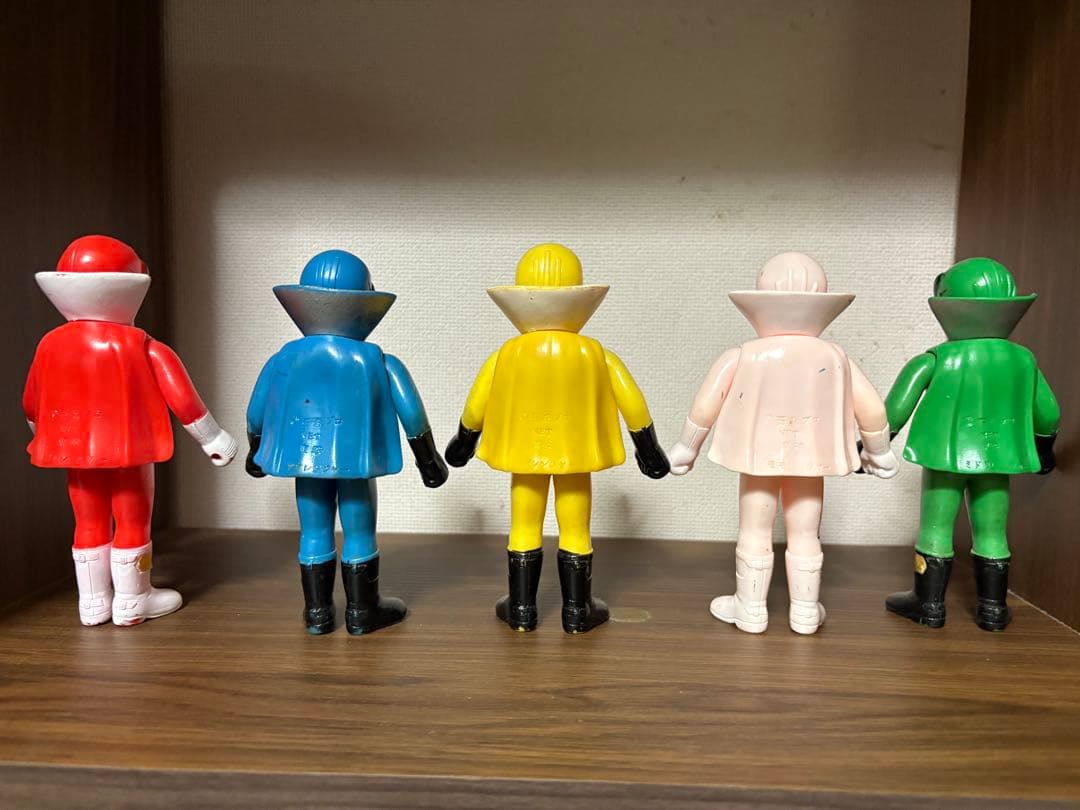 ゴレンジャー　ソフビ　5体　セット　ミドルサイズ　レトロ　当時物