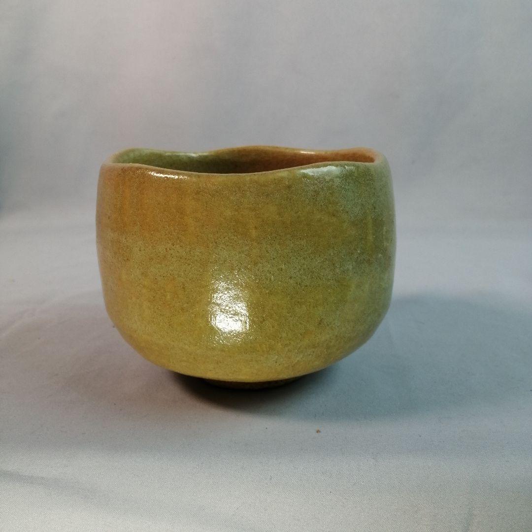 【茶道具】壺楽造　赤楽茶碗覚入秋山路写　A493