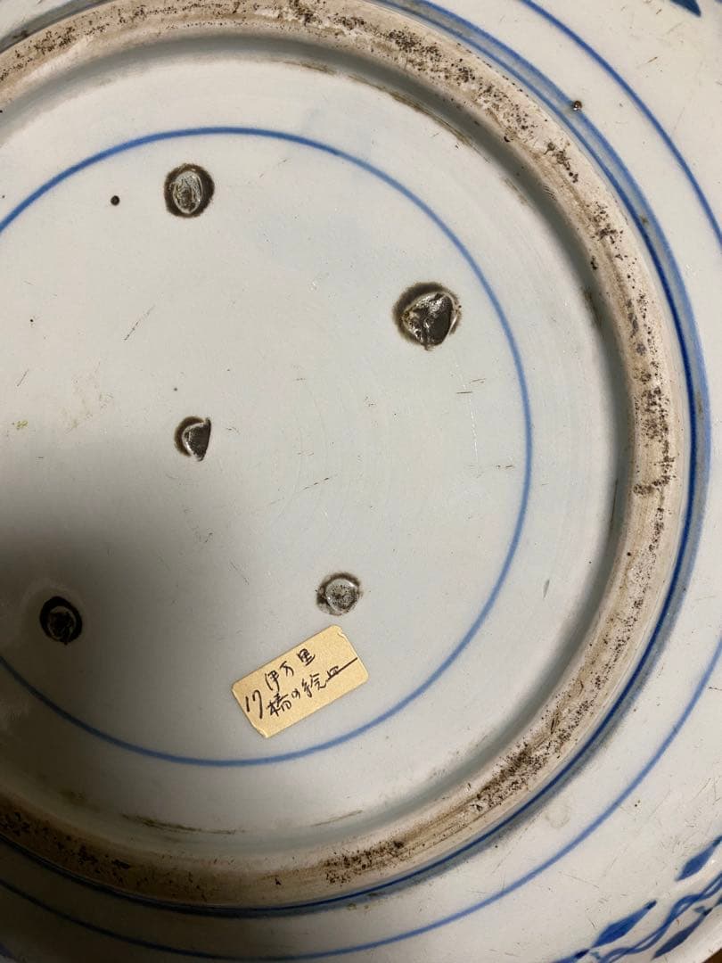 ■古伊万里 志田窯「椿に鳥文10寸皿」■検）大皿江戸後期図変わり皿