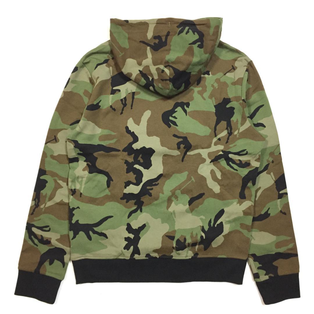 新品正規 Ｍ ポロ ラルフローレン ビッグポニー ダブルニット カモ パーカー