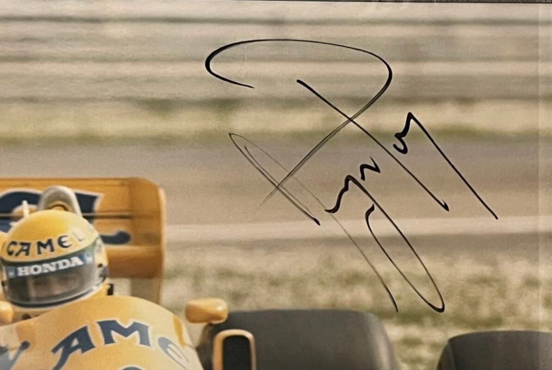 【超貴重】アイルトン・セナ 直筆サイン ロータスホンダ　Ayrton Senna