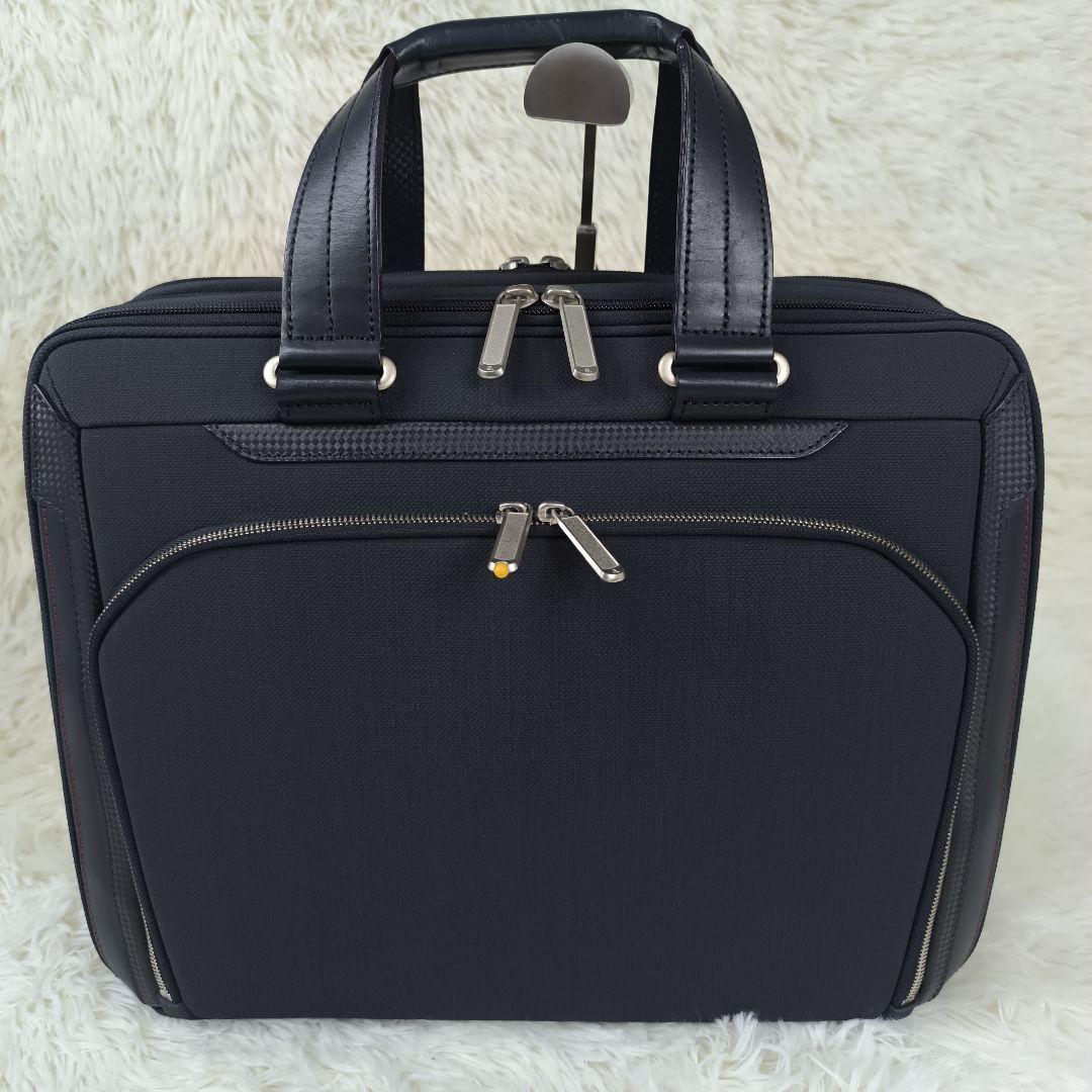 未使用級✨ エース ソニーバイオ コラボ デュラテクト V ブリーフケース 紺