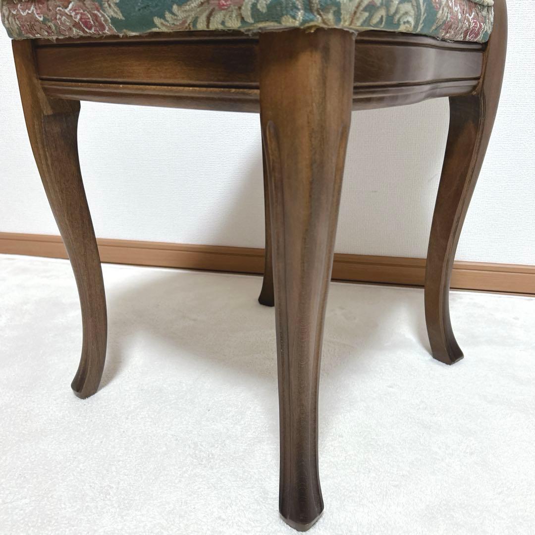 未使用 アンティーク ドールチェア ロココ調 猫足 ゴブラン織り風