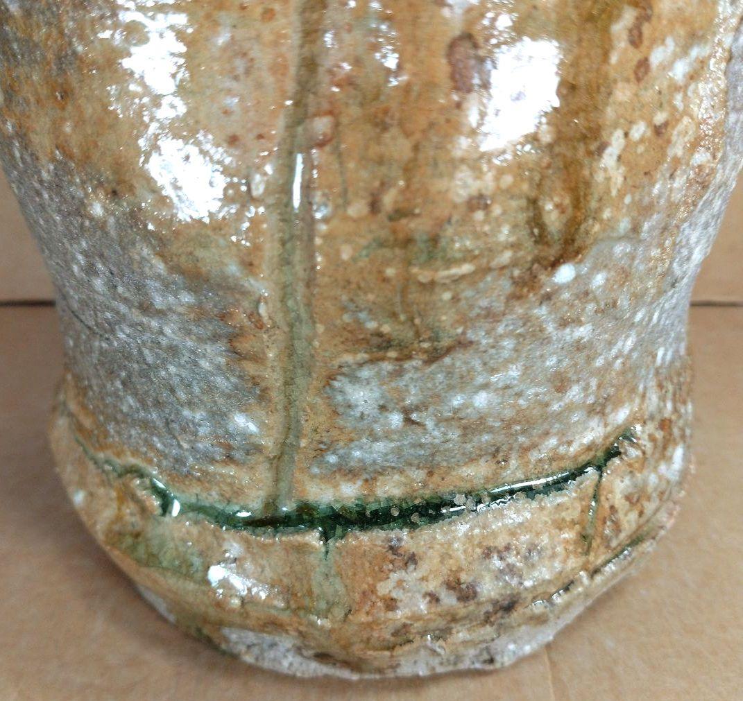 杉本貞光 信楽花入 裏千家十五代 鵬雲斎書付 共箱 美品 寺垣外窯 師:立花大亀