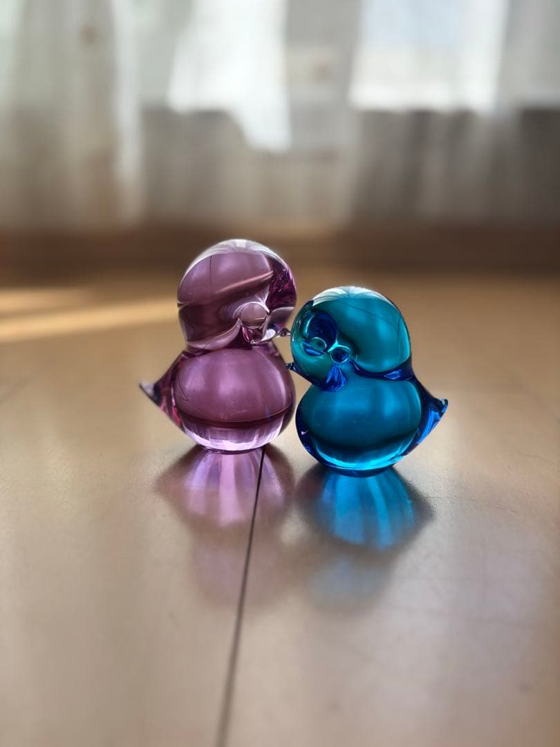 FMkonstglasコンストグラス】ガラス製 鳥の置物 ペーパーウエイト 美術