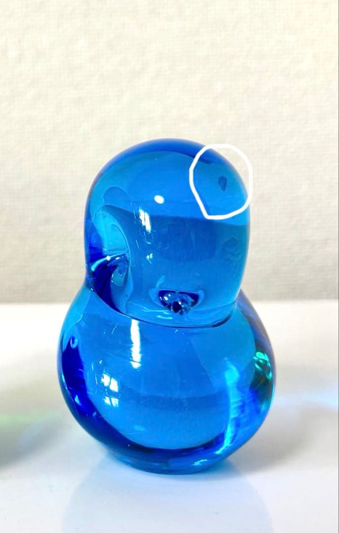 FMkonstglasコンストグラス】ガラス製 鳥の置物 ペーパーウエイト 美術