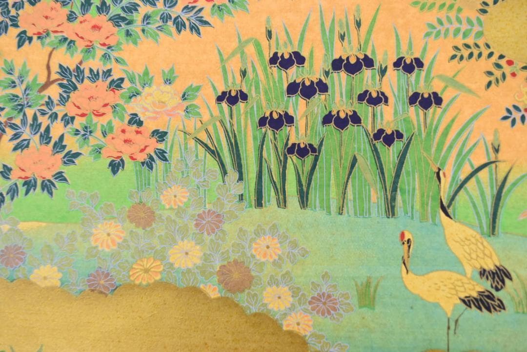 【複製】作者不詳/花鳥図/横物/工芸品/掛軸/名家伝来/AA-549