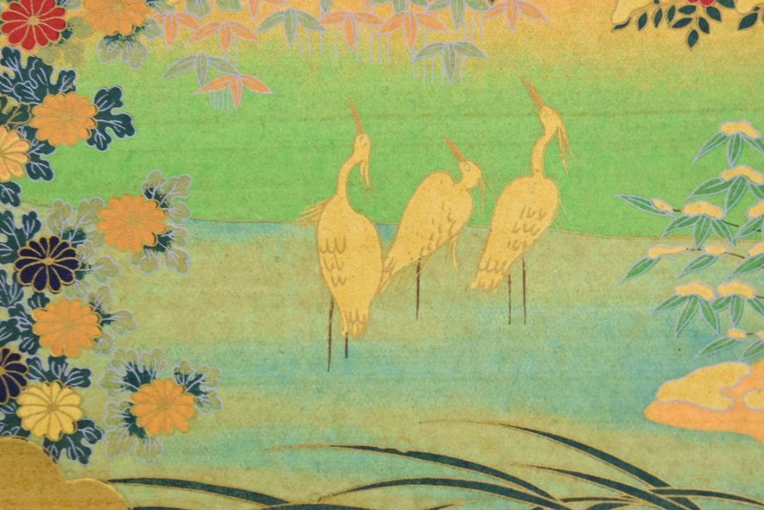 【複製】作者不詳/花鳥図/横物/工芸品/掛軸/名家伝来/AA-549