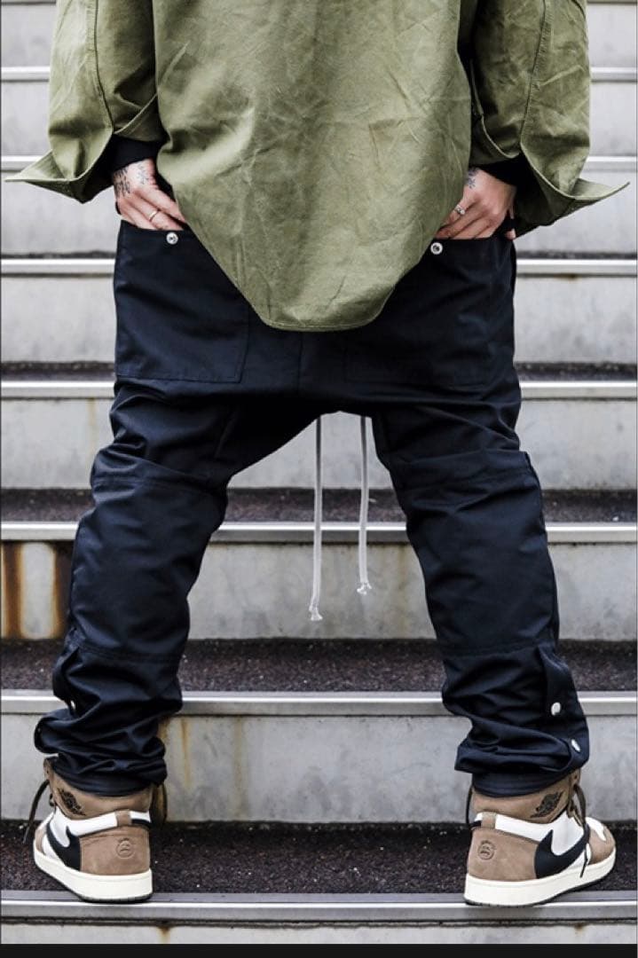 INDEPICT 完売品 INDEPICT Lounge pants / Black ナイロンラウンジ