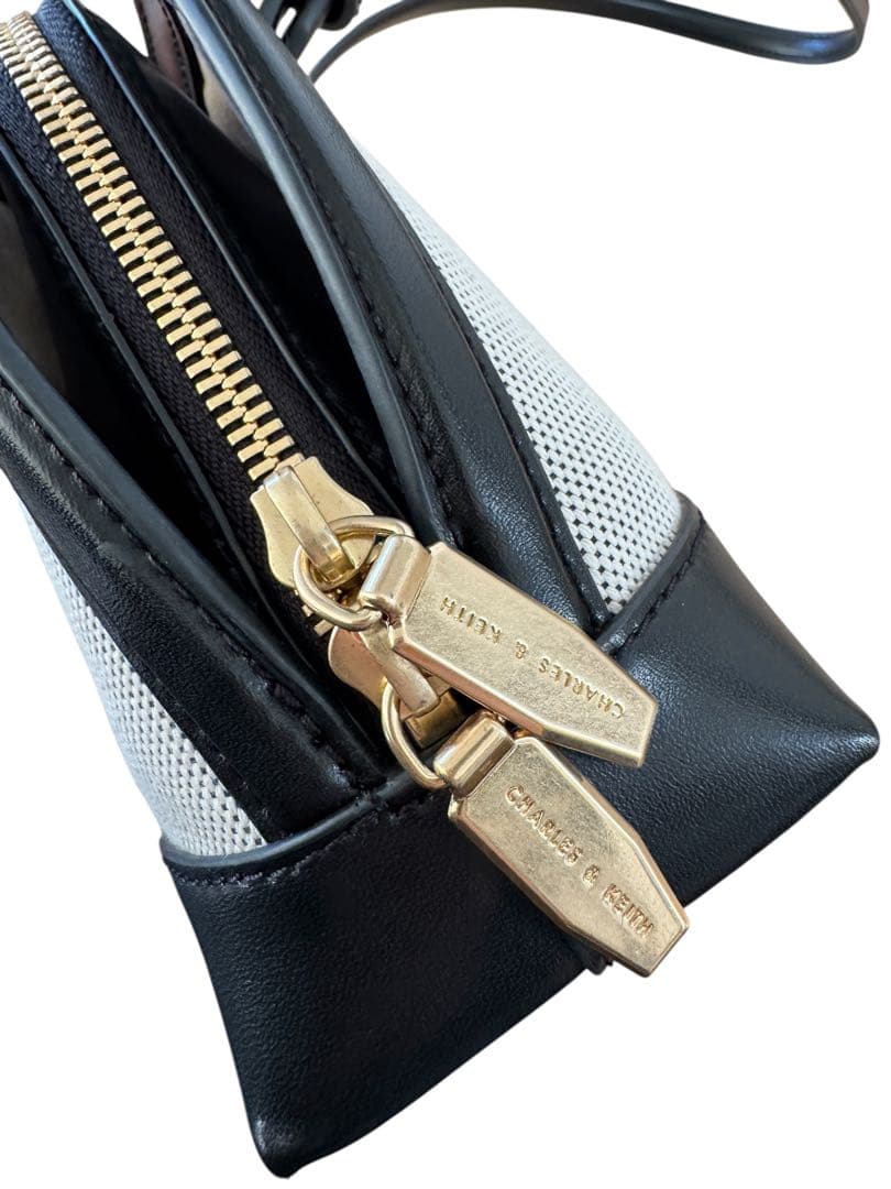 CHARLES & KEITH ハンドバッグ グレー/ブラック