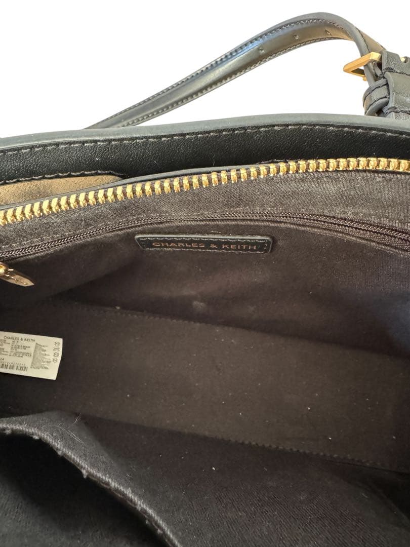 CHARLES & KEITH ハンドバッグ グレー/ブラック
