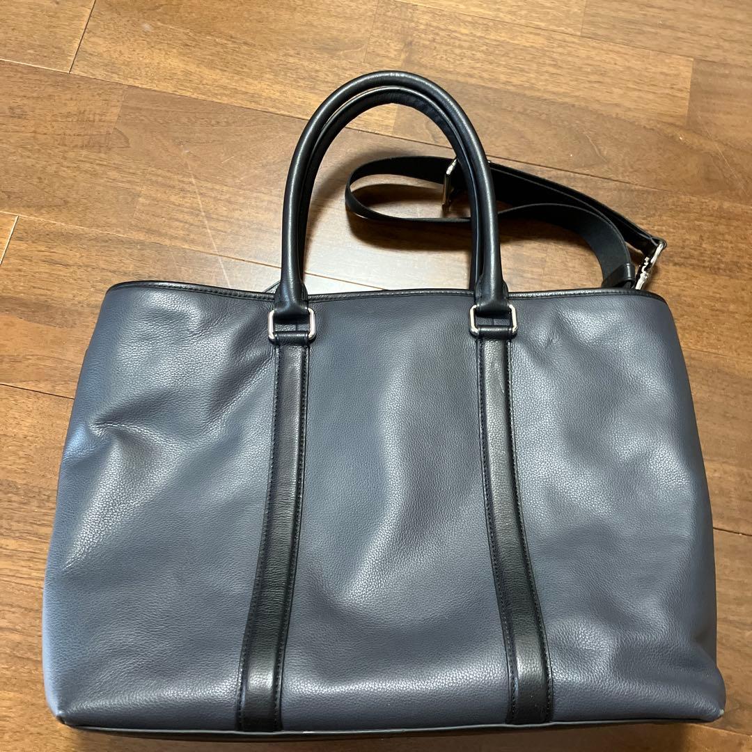 COACH ネイビー ブラック ビジネスバッグ