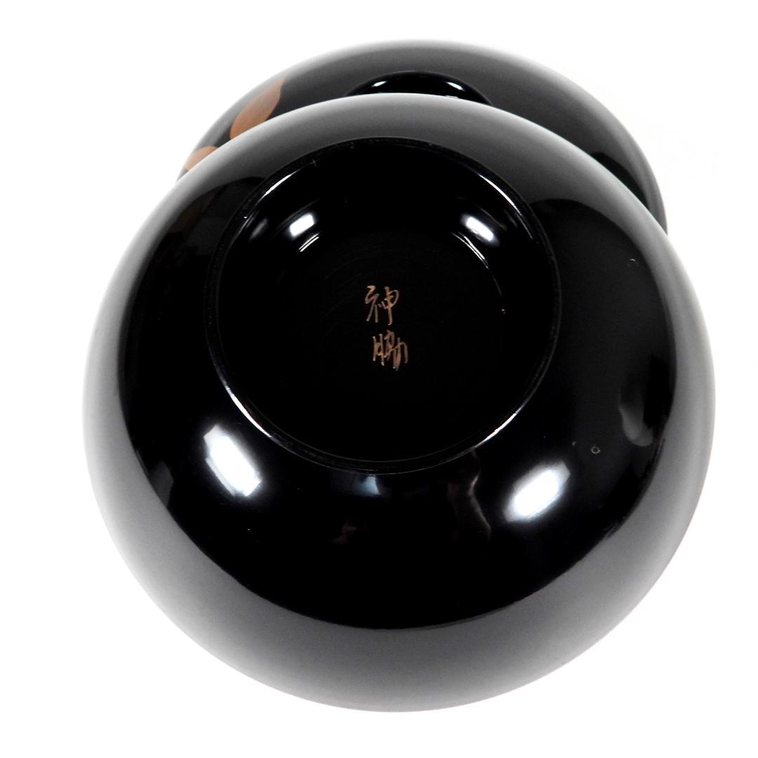 輪島塗　漆器　金蒔絵花絵紋　木製　蓋付椀　お煮物椀　大吸物椀　10客