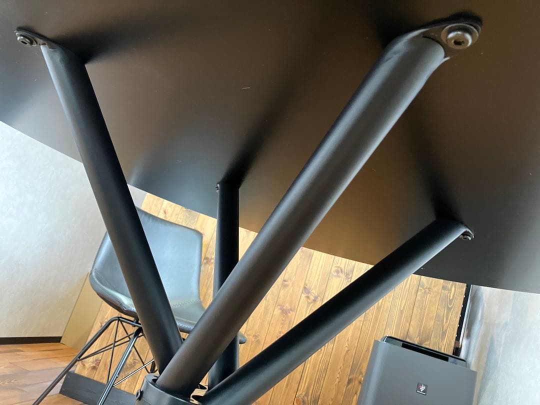 【セール】送料無料 セラミック 丸テーブル　110cm グレー インダストリアル