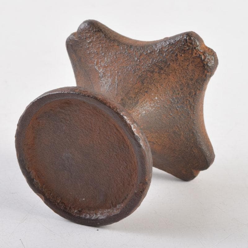 茶道具　十三代　宮崎寒雉　古鉄　月心寺　蓋置　共箱　C　9225