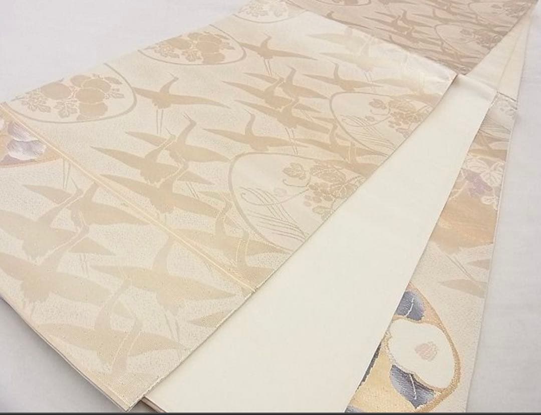 振袖フルセット6点サイズM〜L駒刺繍 流水鴛鴦花文 金彩