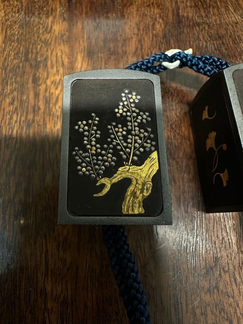 鉄地金象嵌　掛け軸　風鎮　骨董　古美術