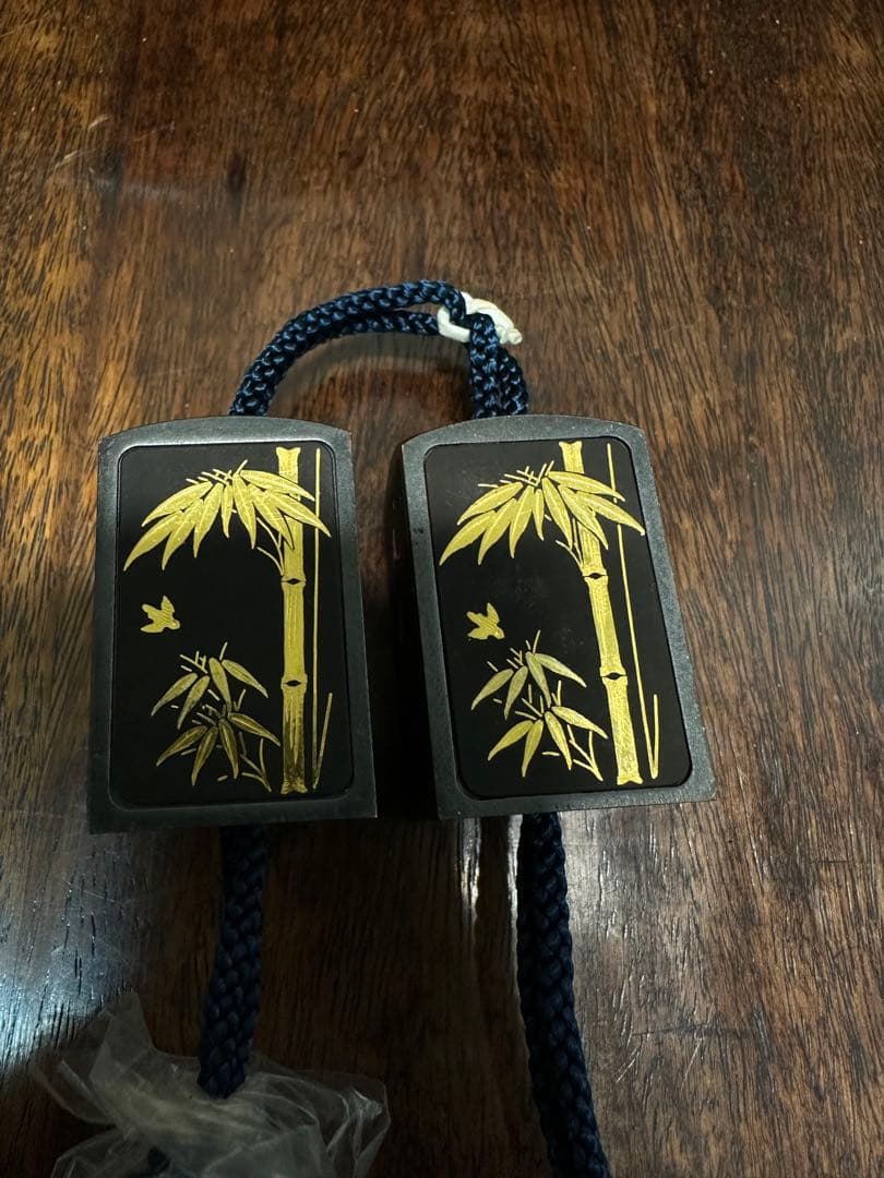 鉄地金象嵌　掛け軸　風鎮　骨董　古美術