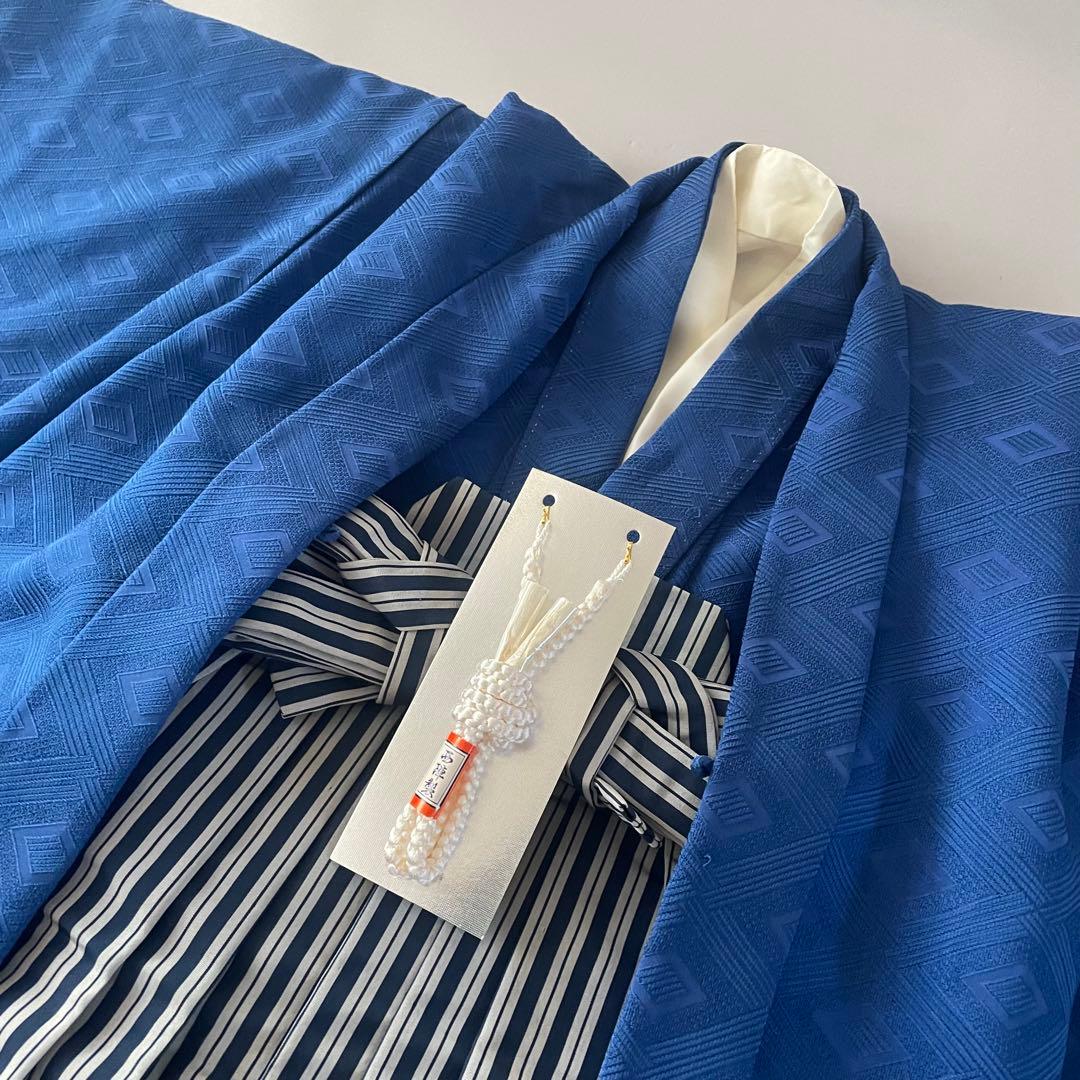 美品　七五三　男の子　5歳　7歳向き　正絹　羽織　お着物　袴セット