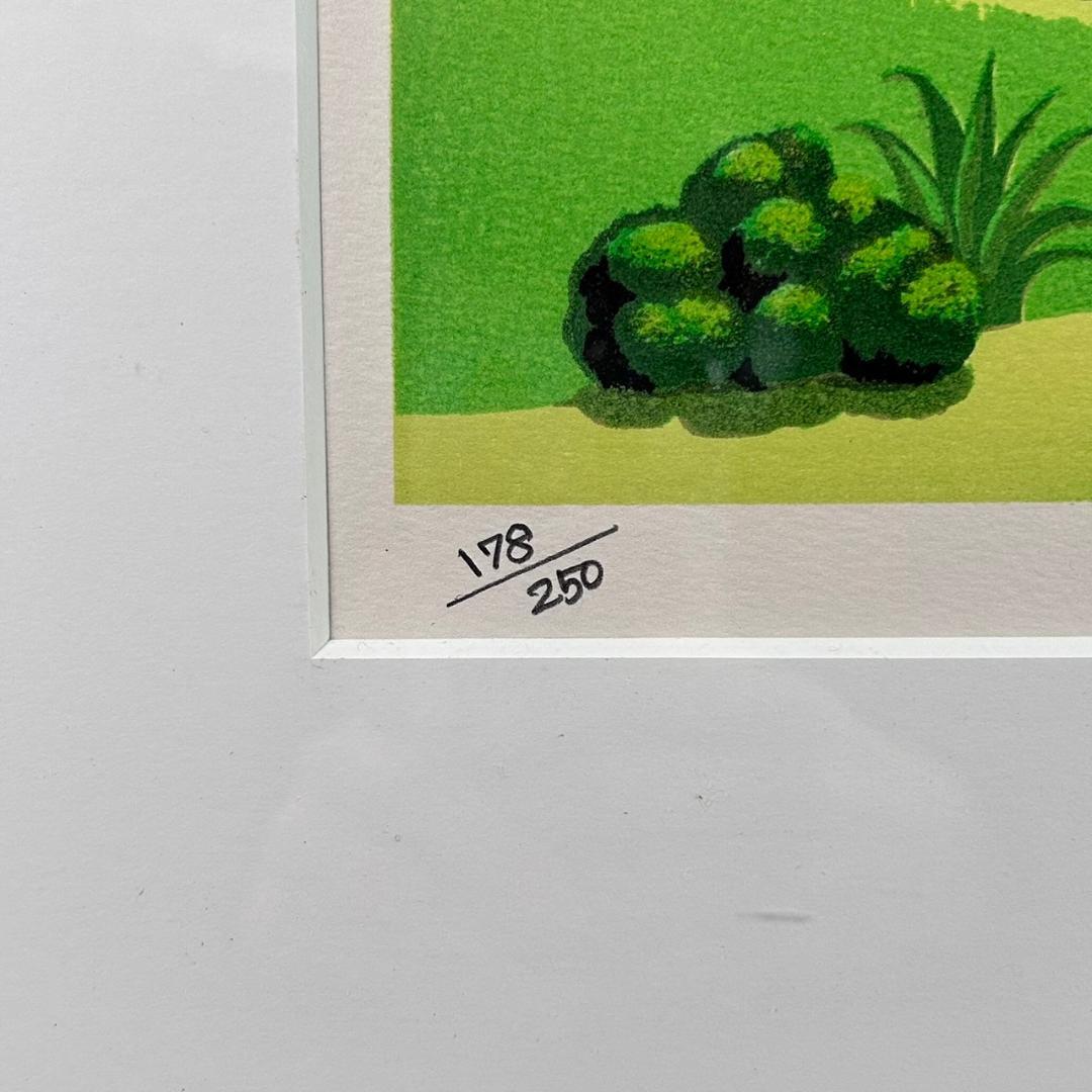 ビン・カシワ「パラダイス」リトグラフ 直筆サイン入り 額縁入り ヒロ