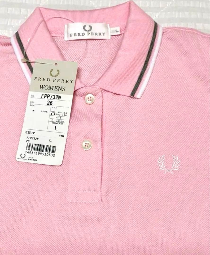 【新品・タグ付✨レアカラー】FRED PERRY ポロシャツ 桜ピンク Lサイズ