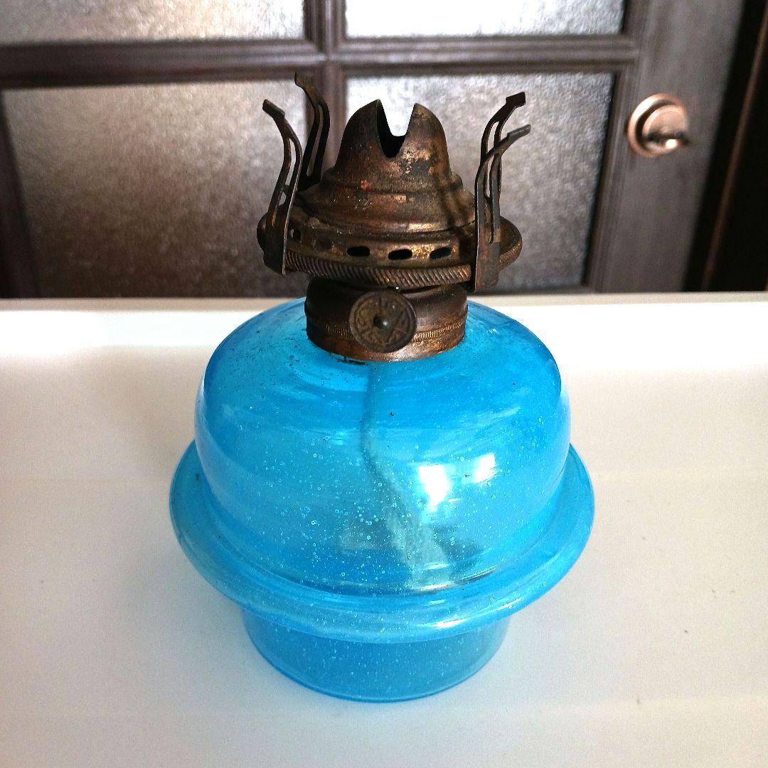 アンティーク吊りオイルランプ スカイブルー - メルカリ