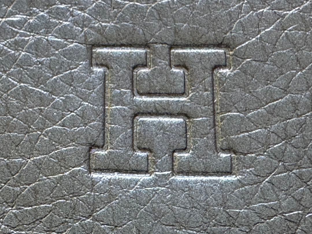 HIROFU オールレザー 円形 ケース ブルー ほぼ未使用