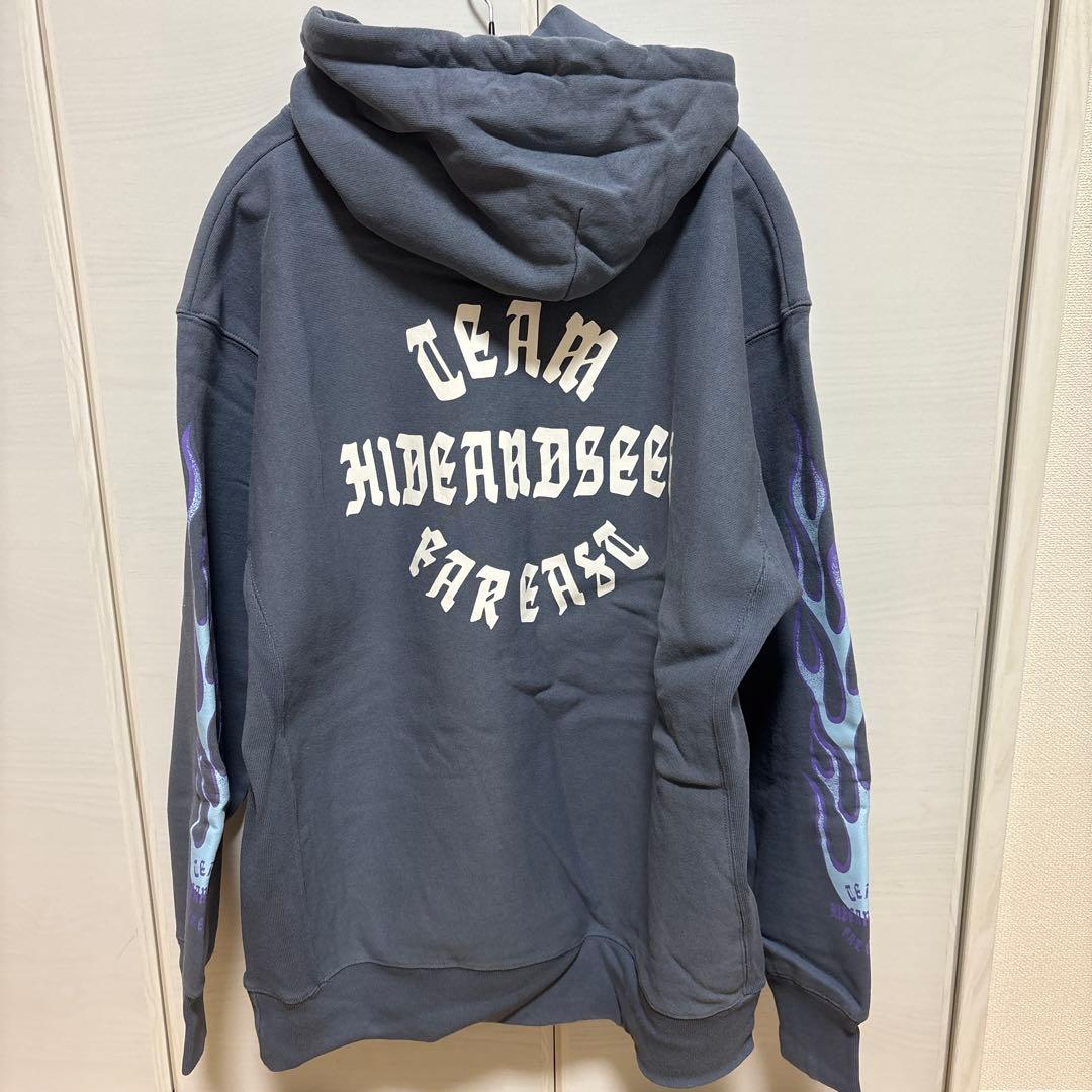 HideandSeek ブルーグレー XL パーカー