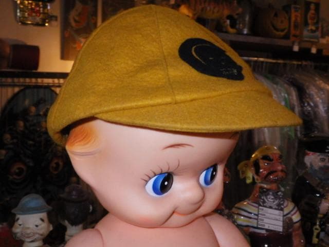 50’S★ΒΘΠ★スカル★キャップ★帽子★カレッジ★ワッペン★インテリア雑貨★