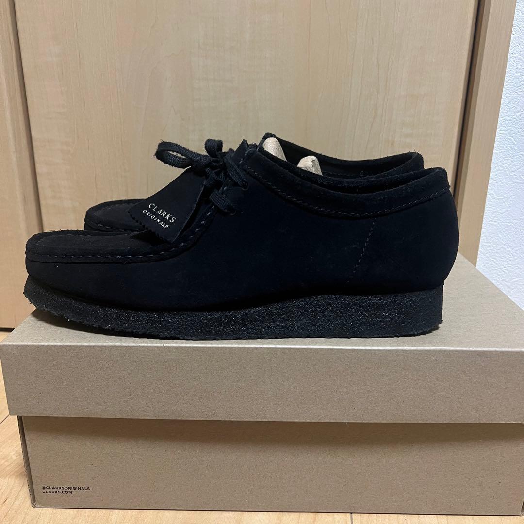 美品 Clarks WALLABEE ワラビー 26.5 ブラック ラバーソール