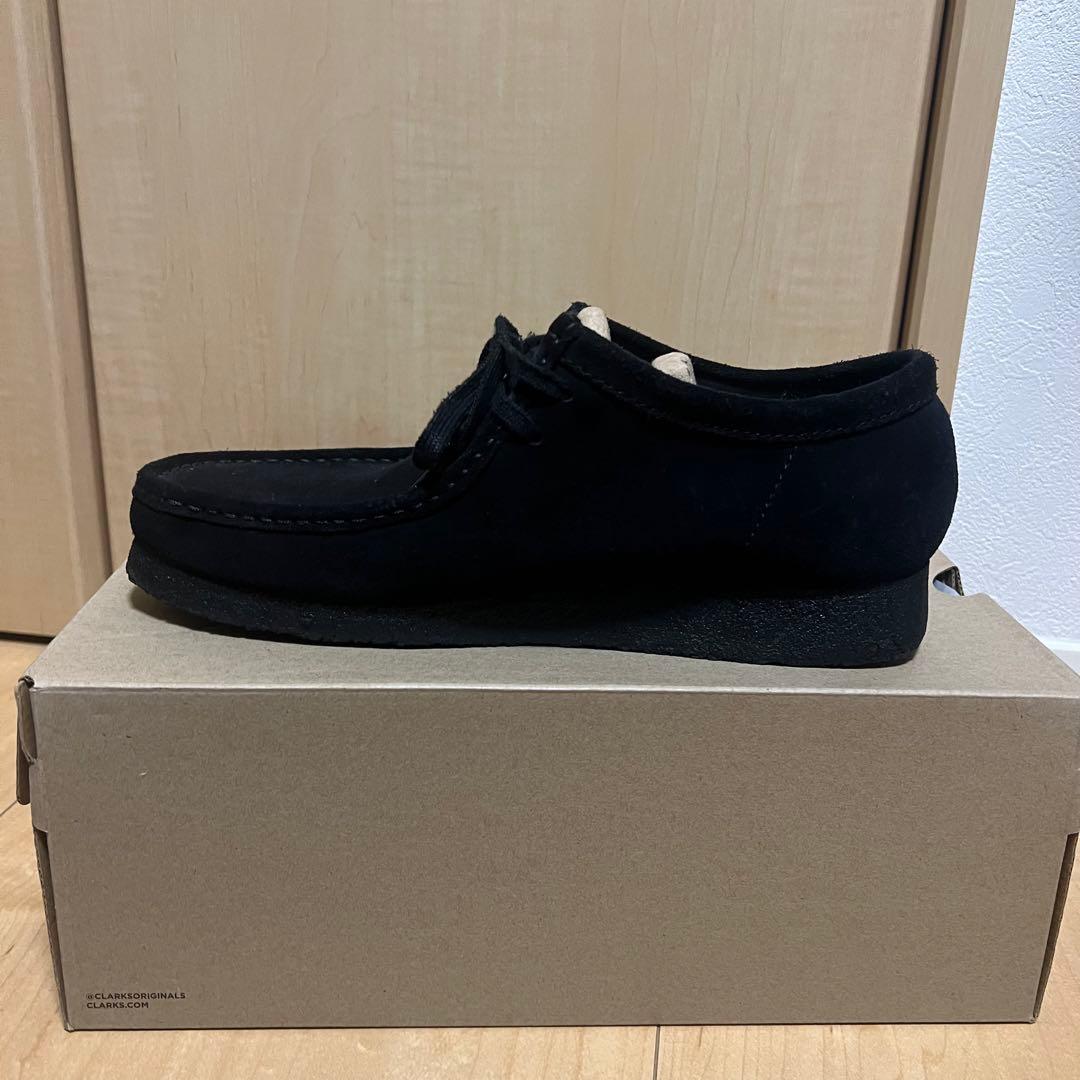 美品 Clarks WALLABEE ワラビー 26.5 ブラック ラバーソール