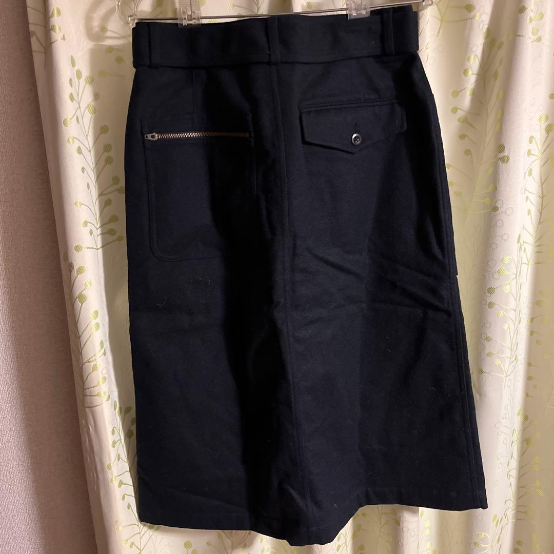 マーガレット・ハウエル　ブラック ウエストリボン スカート サイズ3