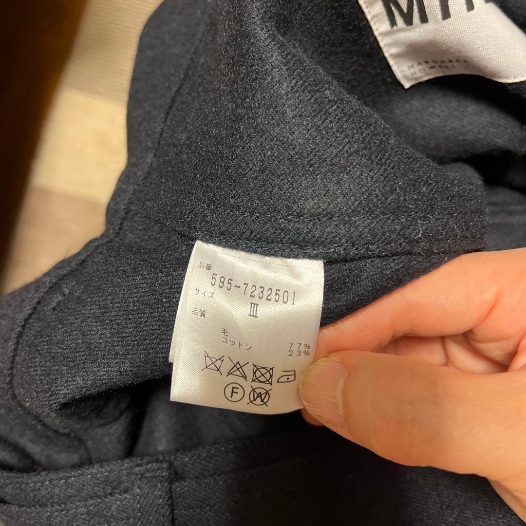 マーガレット・ハウエル　ブラック ウエストリボン スカート サイズ3