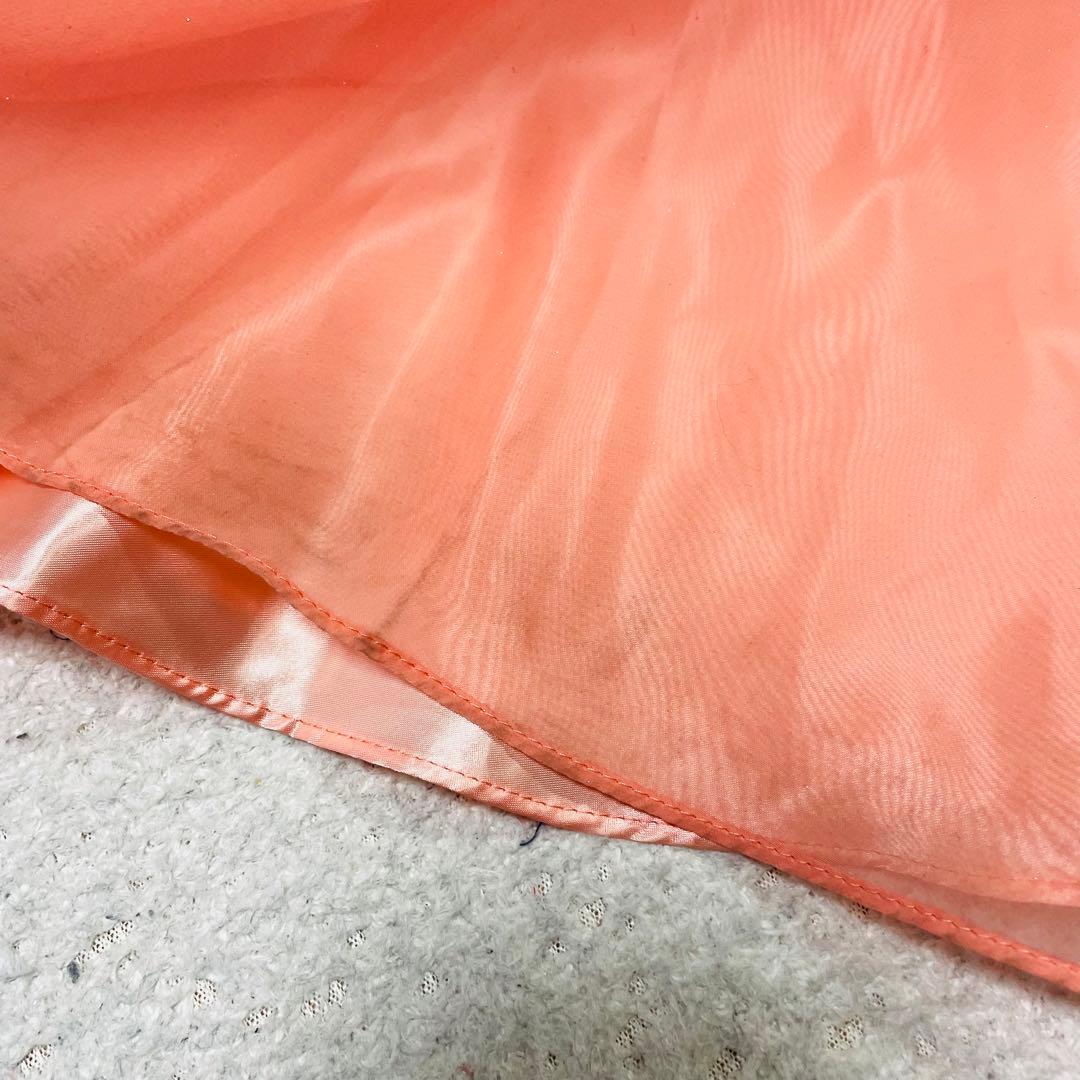 希少✨エメ✨ステージドレス　演奏会 9号　サーモンピンク　ギャザーフレア