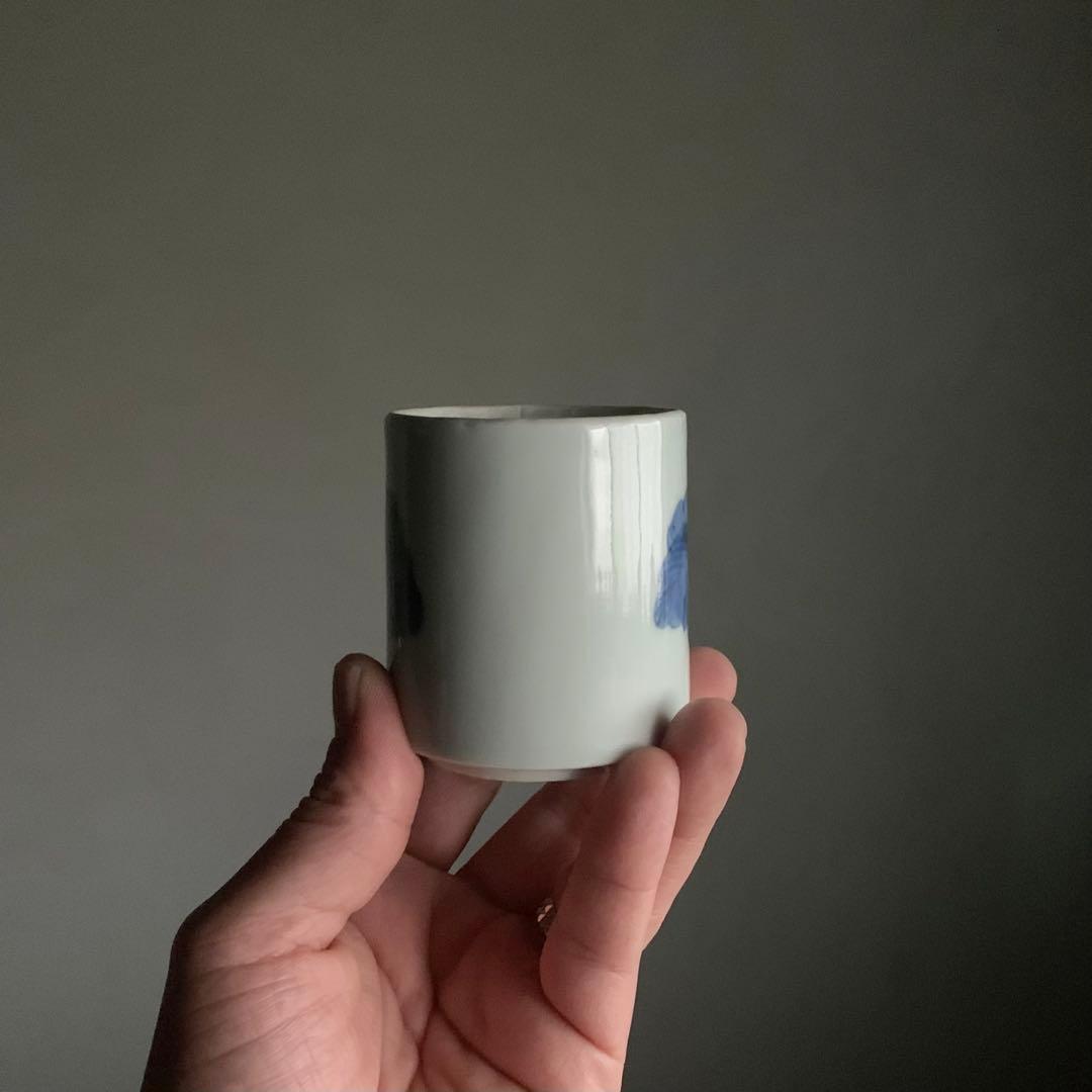 染付 筒盃 古伊万里 No.3 盃 ぐい呑み 古美術 古道具 アンティーク