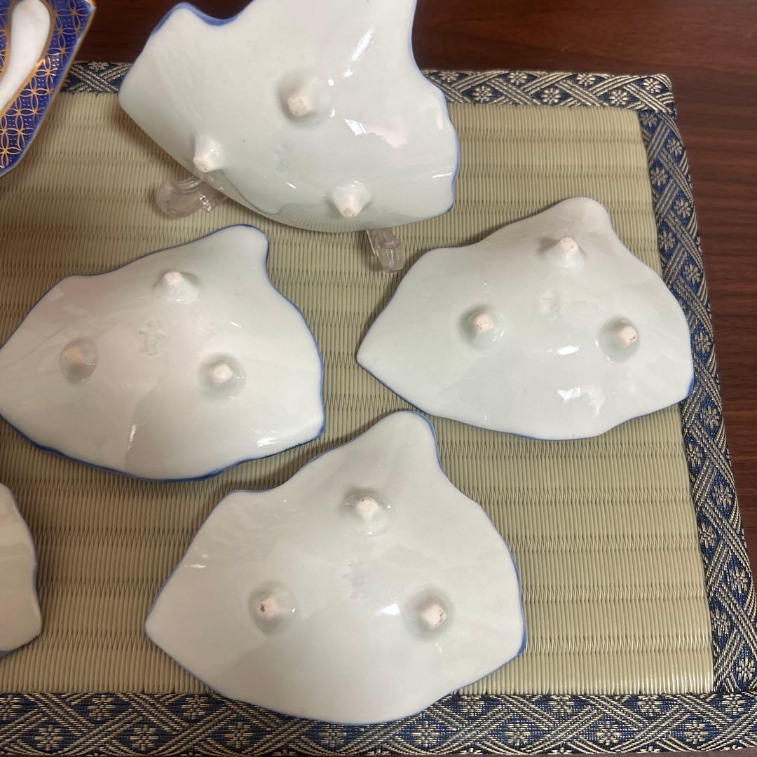 賞美堂　其泉　有田焼　姫型　銘々皿　6枚　まとめ売り　希少