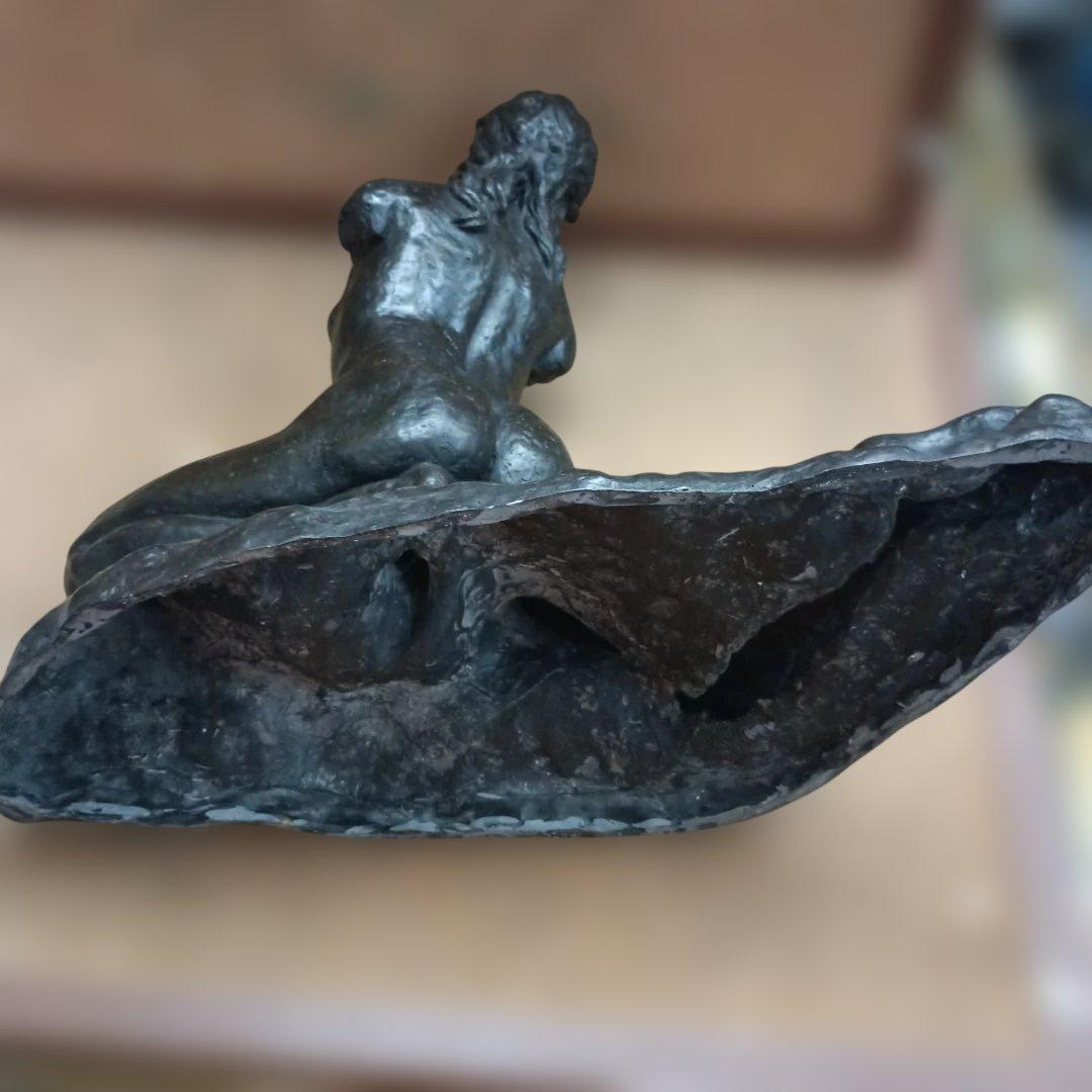 4245）樹脂製ブロンズ風の裸婦像 銘あり 高さ約40cm